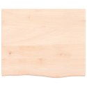 VidaXL Półka, 60x50x2 cm, surowe lite drewno dębowe