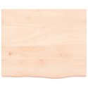 VidaXL Półka, 60x50x(2-4) cm, surowe lite drewno dębowe