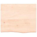 VidaXL Półka, 60x50x(2-6) cm, surowe lite drewno dębowe