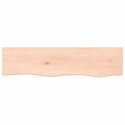VidaXL Półka, 80x20x6 cm, surowe lite drewno dębowe