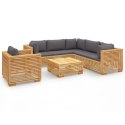 VidaXL 7-cz. zestaw wypoczynkowy do ogrodu, poduszki, drewno tekowe