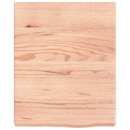 VidaXL Półka, brązowa, 40x50x(2-6) cm, lakierowane lite drewno dębowe