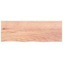 VidaXL Półka, brązowa, 80x30x(2-6) cm, lakierowane lite drewno dębowe