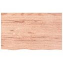 VidaXL Półka, jasnobrązowa, 80x50x2 cm, lakierowane lite drewno dębowe