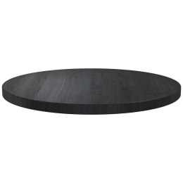 VidaXL Blat stołu, czarny, Ø50x2,5 cm, lite drewno sosnowe