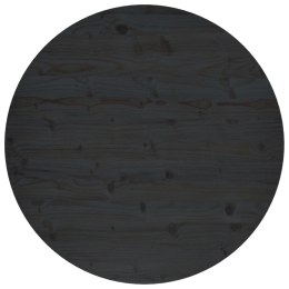 VidaXL Blat stołu, czarny, Ø90x2,5 cm, lite drewno sosnowe