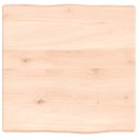 VidaXL Blat stołu, 40x40x(2-4)cm, surowy, lity dąb naturalną krawędzią