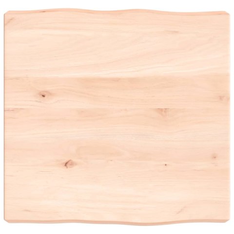 VidaXL Blat stołu, 40x40x(2-6)cm, surowy, lity dąb naturalną krawędzią