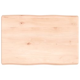 VidaXL Blat stołu, 60x40x(2-6)cm, surowy, lity dąb naturalną krawędzią