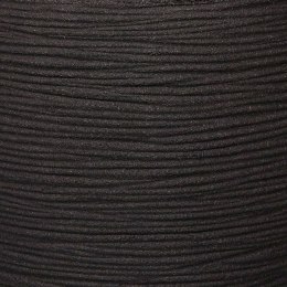 Capi Owalna donica Nature Rib, 35 x 34 cm, czarna, KBLR932