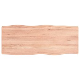 VidaXL Blat, jasnobrązowy 100x40x(2-4)cm drewno z naturalną krawędzią