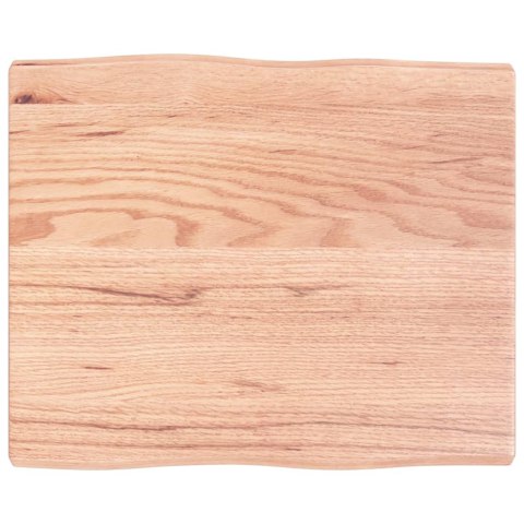 VidaXL Blat, jasnobrązowy 60x50x(2-4)cm drewno z naturalną krawędzią