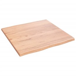 VidaXL Blat stołu, jasny brąz, 60x60x2 cm, dąb z naturalną krawędzią