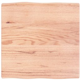 VidaXL Blat, jasnobrązowy 60x60x(2-4) cm drewno z naturalną krawędzią