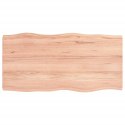 VidaXL Blat jasnobrązowy 80x40x(2-4) cm, drewno z naturalną krawędzią