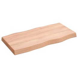 VidaXL Blat, jasnobrązowy 80x40x(2-6) cm drewno z naturalną krawędzią