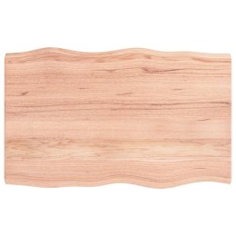 VidaXL Blat, jasnobrązowy, 80x50x(2-4)cm drewno z naturalną krawędzią