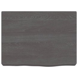 VidaXL Półka, ciemnobrązowa, 40x30x(2-6) cm, wykończone drewno dębowe