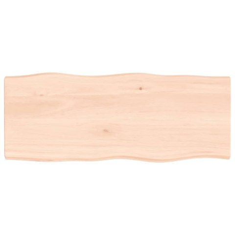 VidaXL Blat stołu, 100x40x(2-4)cm surowy, lity dąb naturalną krawędzią