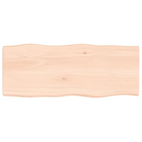 VidaXL Blat stołu, 100x40x(2-6)cm, surowy lity dąb naturalną krawędzią