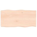 VidaXL Blat stołu, 80x40x(2-6)cm, surowy, lity dąb naturalną krawędzią