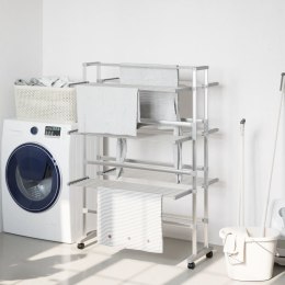 VidaXL Suszarka na pranie, na kółkach, 89x64x129 cm, aluminium