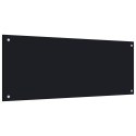 VidaXL Panel ochronny do kuchni, czarny, 100x40 cm, szkło hartowane