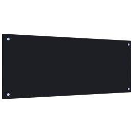 VidaXL Panel ochronny do kuchni, czarny, 100x40 cm, szkło hartowane