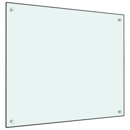 VidaXL Panel ochronny do kuchni, biały, 70x60 cm, szkło hartowane