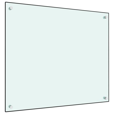 VidaXL Panel ochronny do kuchni, biały, 70x60 cm, szkło hartowane
