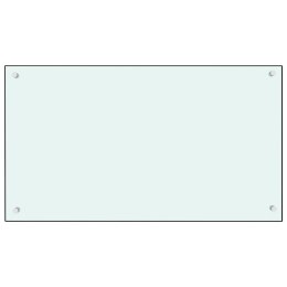 VidaXL Panel ochronny do kuchni, biały, 90x50 cm, szkło hartowane
