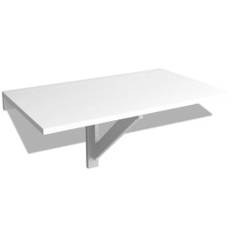 VidaXL Składany stolik na ścianę, biały, 100 x 60 cm
