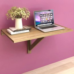 VidaXL Składany stolik na ścianę, kolor dębowy, 100 x 60 cm