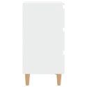 VidaXL 2 szafki nocne z drewnianymi nóżkami, białe, 40x35x69 cm