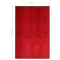 VidaXL Wycieraczka z możliwością prania, czerwona, 120 x 180 cm