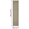 VidaXL Sizalowy dywanik do drapania, kolor taupe, 80x350 cm