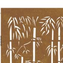 VidaXL Furtka ogrodowa, 85x175 cm, stal kortenowska, motyw bambusa