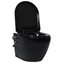 VidaXL Podwieszana toaleta bezkołnierzowa ze spłuczką podtynkową