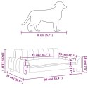 VidaXL Legowisko dla psa, jasnoszare, 90x53x30 cm, obite tkaniną