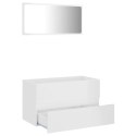 VidaXL 2-częściowy zestaw mebli łazienkowych, wysoki połysk, biały