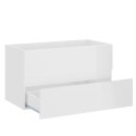 VidaXL 2-częściowy zestaw mebli łazienkowych, wysoki połysk, biały