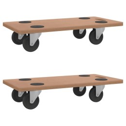 VidaXL Wózki platformowe, 2 szt, prostokątne, materiał drewnopochodny