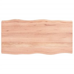 VidaXL Blat, jasnobrązowy 100x50x(2-6)cm drewno z naturalną krawędzią