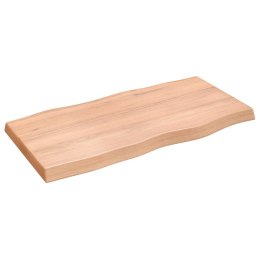 VidaXL Blat, jasnobrązowy 100x50x(2-6)cm drewno z naturalną krawędzią