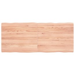 VidaXL Blat, jasnobrązowy 120x50x(2-4)cm drewno z naturalną krawędzią