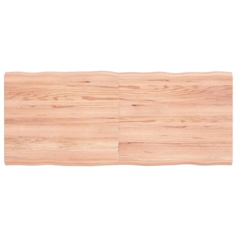 VidaXL Blat, jasnobrązowy 120x50x(2-4)cm drewno z naturalną krawędzią