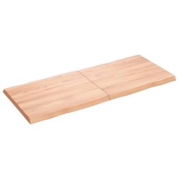 VidaXL Blat, jasnobrązowy 120x50x(2-4)cm drewno z naturalną krawędzią