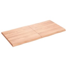 VidaXL Blat, jasnobrązowy 120x60x(2-4)cm drewno z naturalną krawędzią