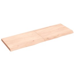 VidaXL Półka, 120x40x(2-4) cm, surowe lite drewno dębowe