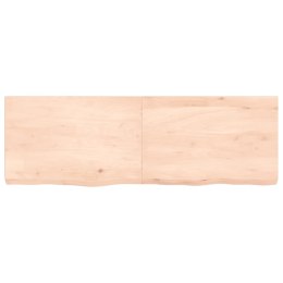 VidaXL Półka, 120x40x(2-6) cm, surowe lite drewno dębowe